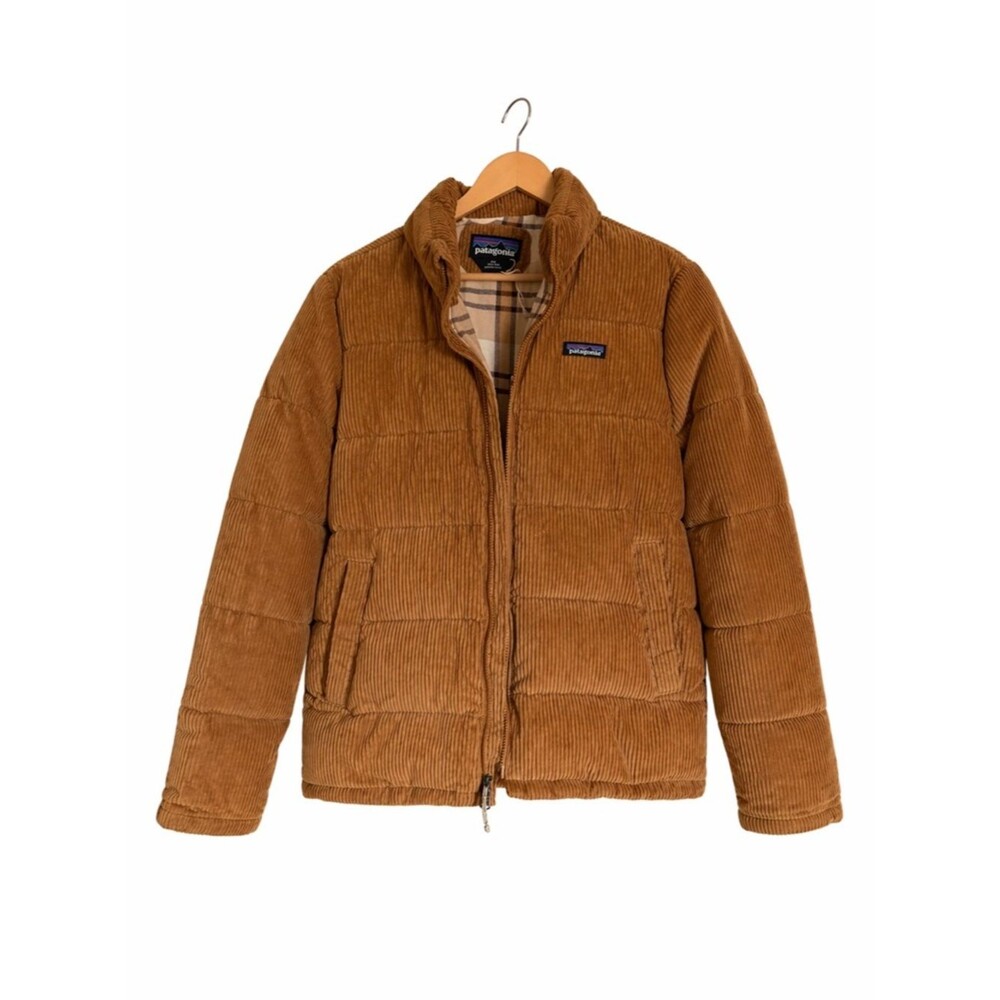 Patagonia Women's Cord Fjord Coat Tan Brown Corduroy Jacket Zip Up Size Small